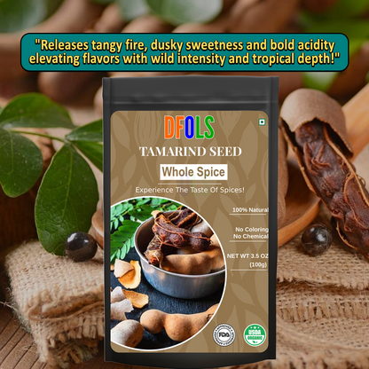 DFOLS Tamarind Seed Whole Spice Cooking 0.22lb 3.5oz 100g タマリンドシード