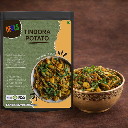 Tindora Potato Curry | Authentic Indian Ivy Gourd & Potato Dish | Ready-to-Eat Heat & Serve | Traditional Spices | Fresh, Flavorful & Convenient Meal Pack