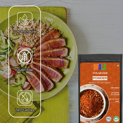 All-Natural Shichimi Togarashi Japanese 7-Spice Seasoning for Steak, Chicken, Vegetables & Tuna | Gluten-Free Chili Blend - DFOLS