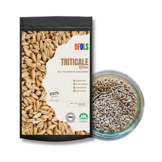 Organic Triticale | High-Fiber Whole Grain Superfood | Pesticide-Free & Hand-Picked | Ideal for Sprouting, Baking, Cereals & Healthy Diets