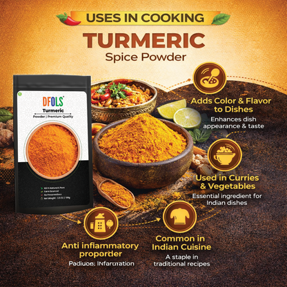 Dfols  Turmeric Powder 100g (3.5oz ) Pure Natural Indian Spice – ターメリックパウダー