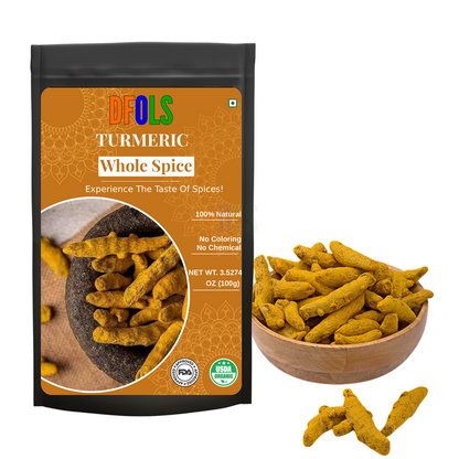 DFOLS Turmeric Whole Spice Cooking 0.22lb 3.5oz 100g ターメリック