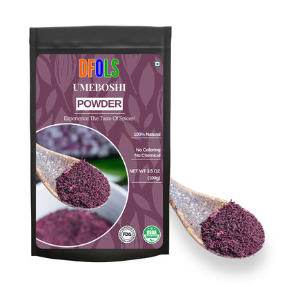 Umeboshi Plum Powder – Tangy, Salty Japanese Seasoning for Rice, Soups, Salads, Snacks & Bento | Natural Flavor Enhancer for Cooking & Topping - DFOLS