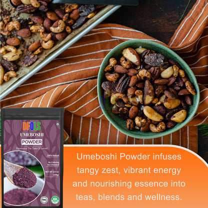 Umeboshi Plum Powder – Tangy, Salty Japanese Seasoning for Rice, Soups, Salads, Snacks & Bento | Natural Flavor Enhancer for Cooking & Topping - DFOLS