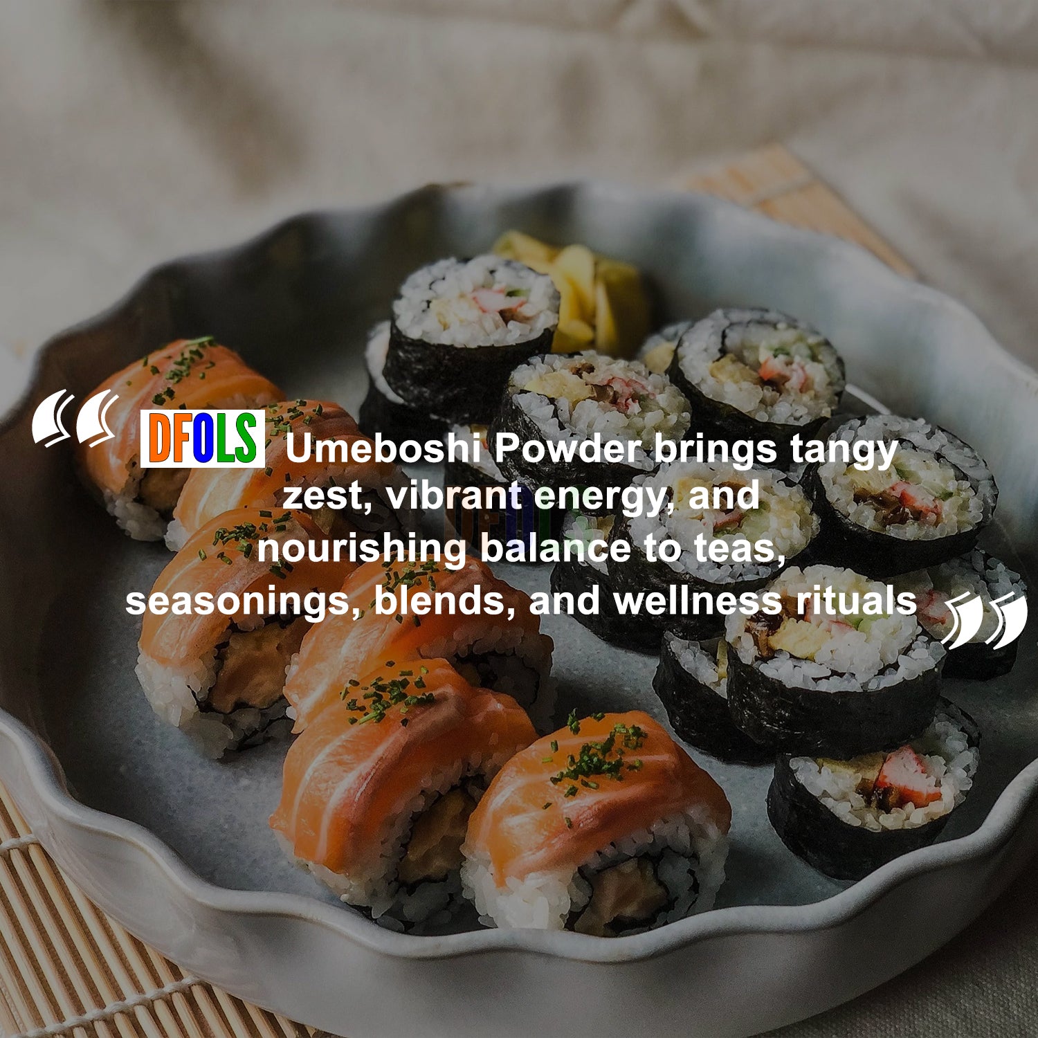 Umeboshi Plum Powder – Tangy, Salty Japanese Seasoning for Rice, Soups, Salads, Snacks & Bento | Natural Flavor Enhancer for Cooking & Topping - DFOLS