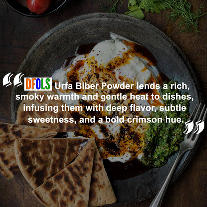 Organic Urfa Biber Powder – 100g Turkish Chili with Smoky, Mild Heat & Natural Sweetness | Pure, Premium Spice for Cooking & Seasoning - DFOLS