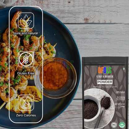 Organic Urfa Biber Powder – 100g Turkish Chili with Smoky, Mild Heat & Natural Sweetness | Pure, Premium Spice for Cooking & Seasoning - DFOLS