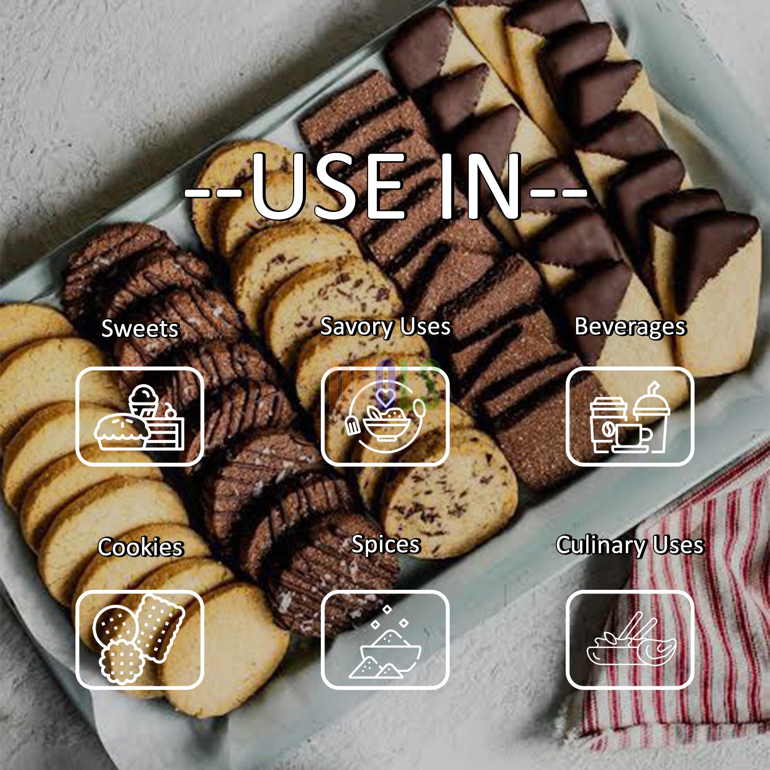 Organic Vanilla Bean Powder 100g (3.5 oz) | Pure & Natural Ground Vanilla | Rich Aroma & Sweet Flavor | Premium Baking Ingredient - DFOLS