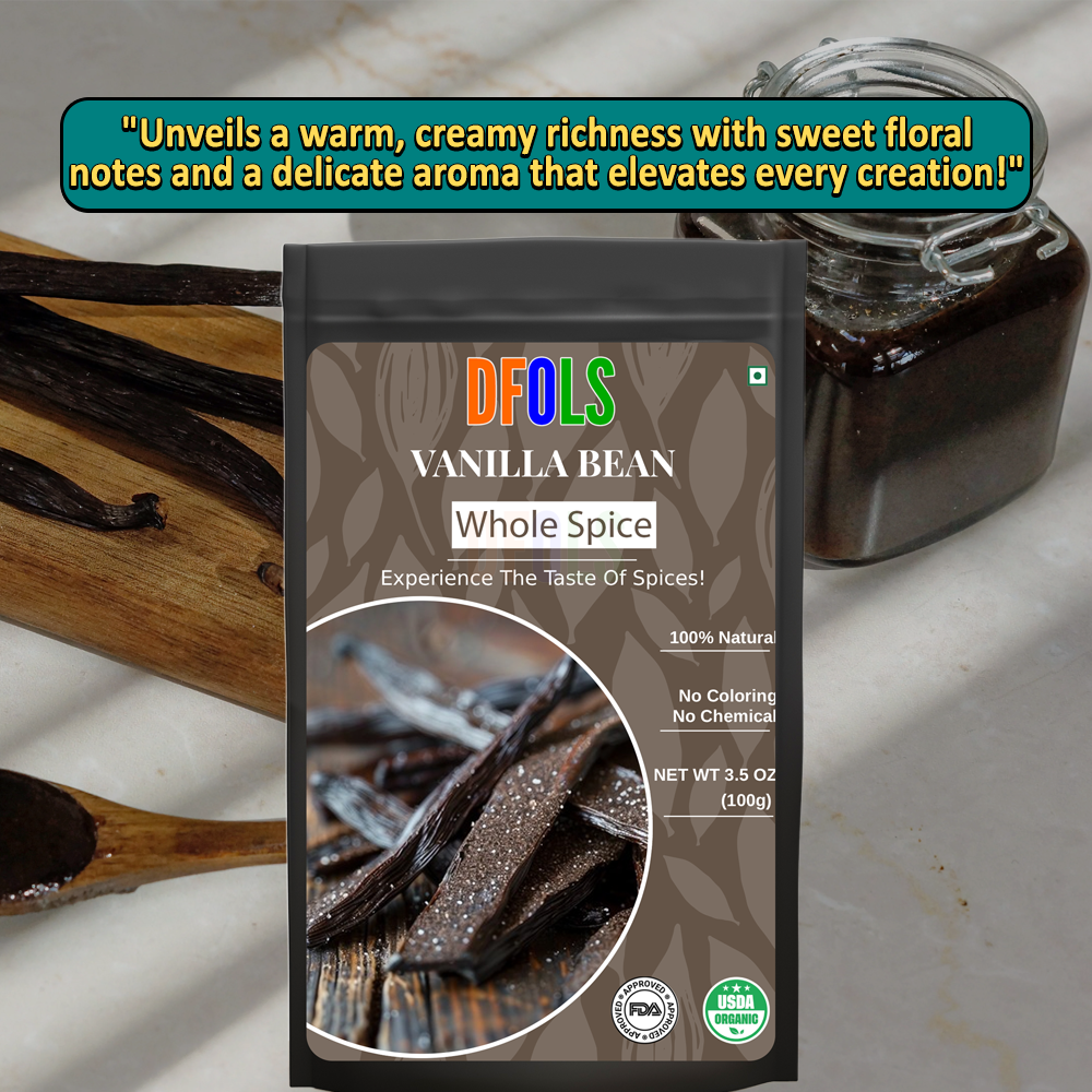 DFOLS Vanilla Bean Whole Spice Cooking 0.22lb 3.5oz 100g バニラビーンズ