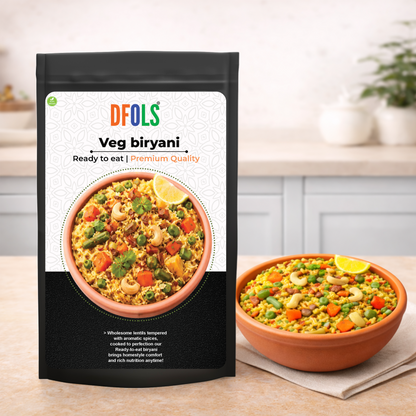 Dfols Veg Biryani Ready to Eat Indian Spiced Rice 0.44lb 7.05oz 200g ベジビリヤニ
