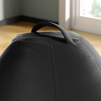 DFOLS 4XL Leatherette Bean Bag Chair with Footrest & Cushion – Black