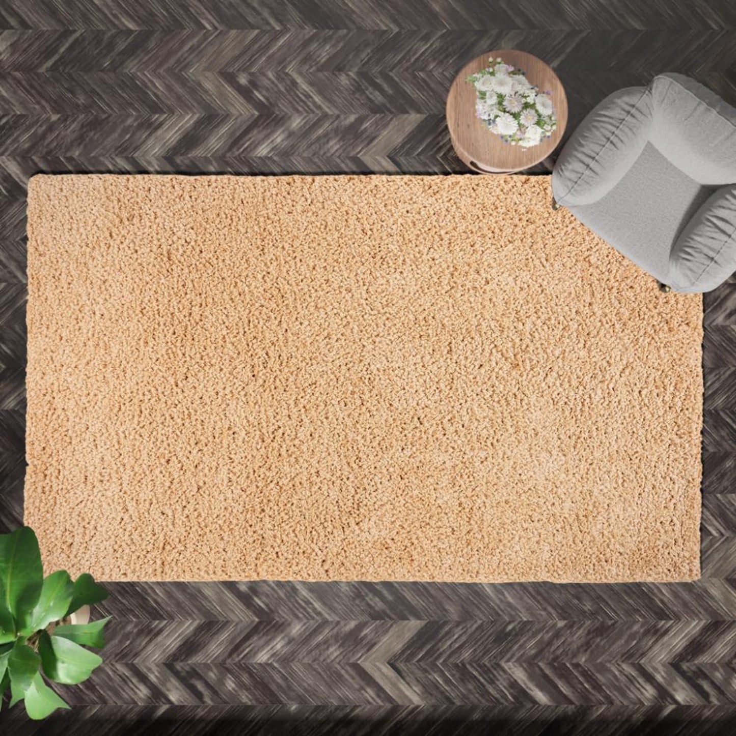 DFOLS Super Soft Shaggy Area Rug – Plush Golden Carpet for Living Room & Bedroom