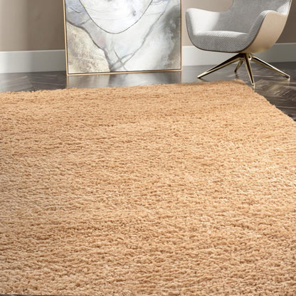 DFOLS Super Soft Shaggy Area Rug – Plush Golden Carpet for Living Room & Bedroom
