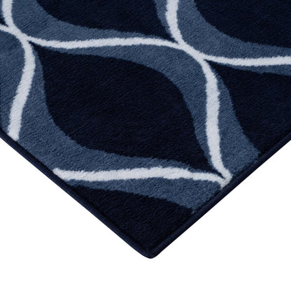 DFOLS Ocean Pearl Printed Area Rug – Modern Blue Anti-Skid Living Room Carpet