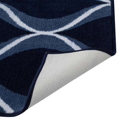 DFOLS Ocean Pearl Printed Area Rug – Modern Blue Anti-Skid Living Room Carpet