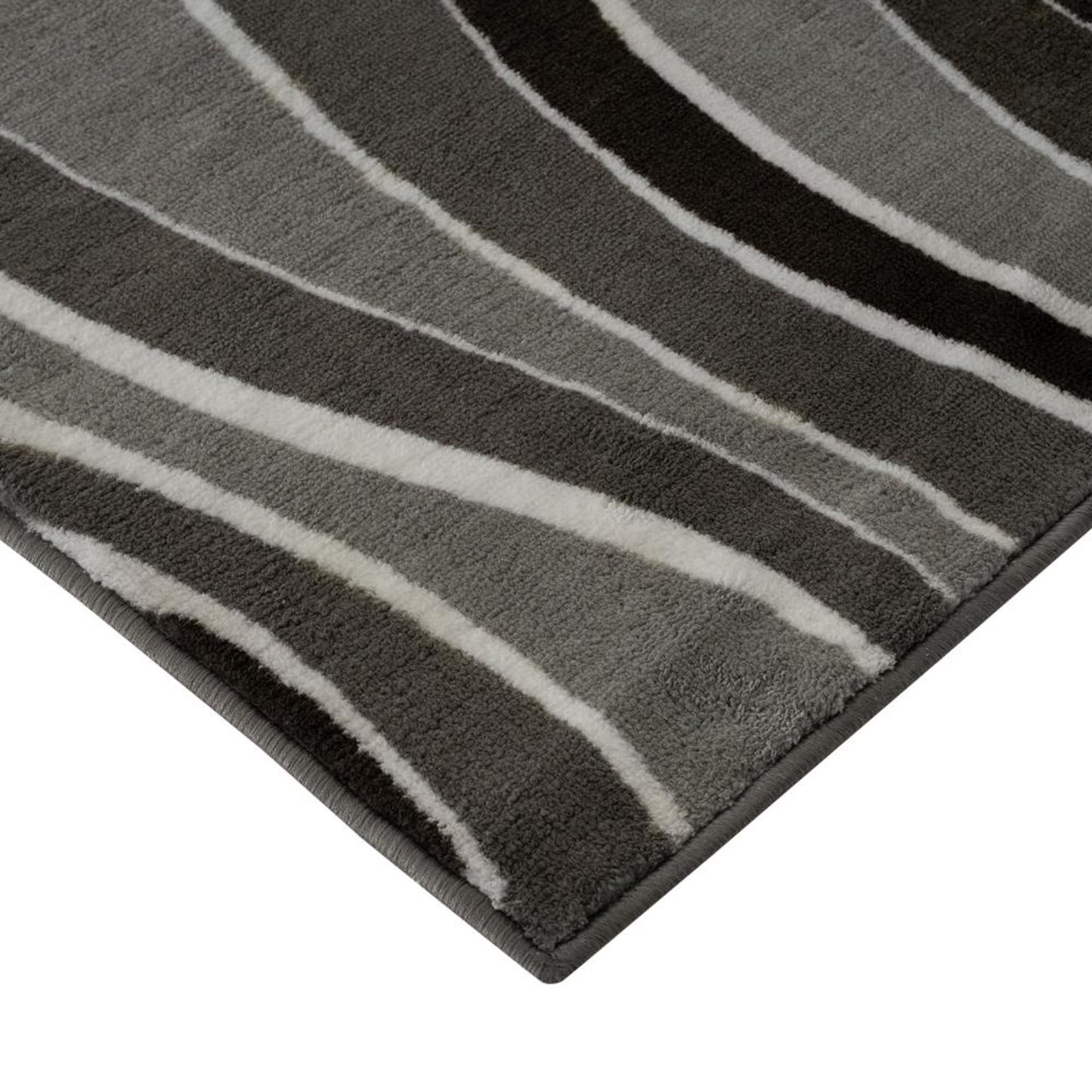 DFOLS Ocean Wave Tufted Area Rug – Modern Brown & Black Wave Pattern Carpet