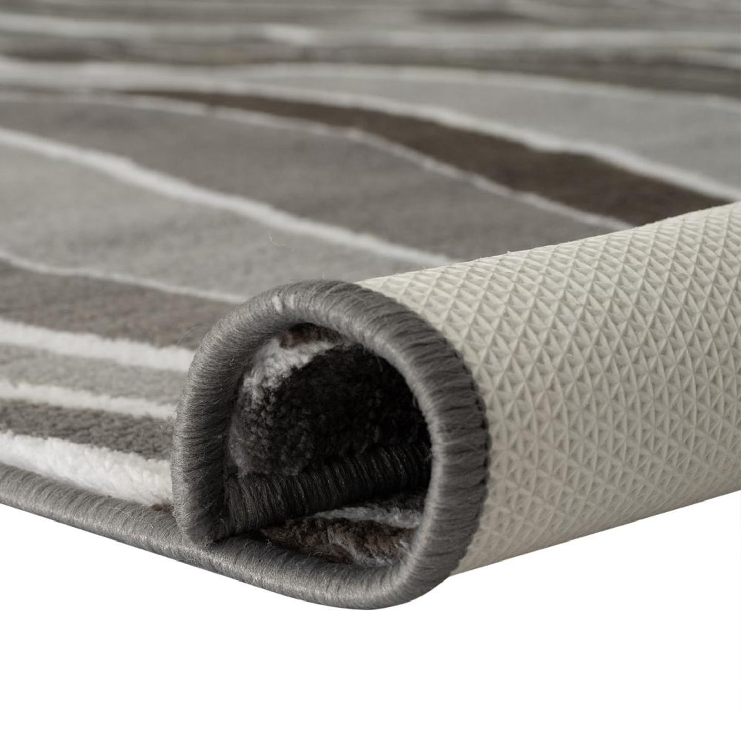 DFOLS Ocean Wave Tufted Area Rug – Modern Brown & Black Wave Pattern Carpet