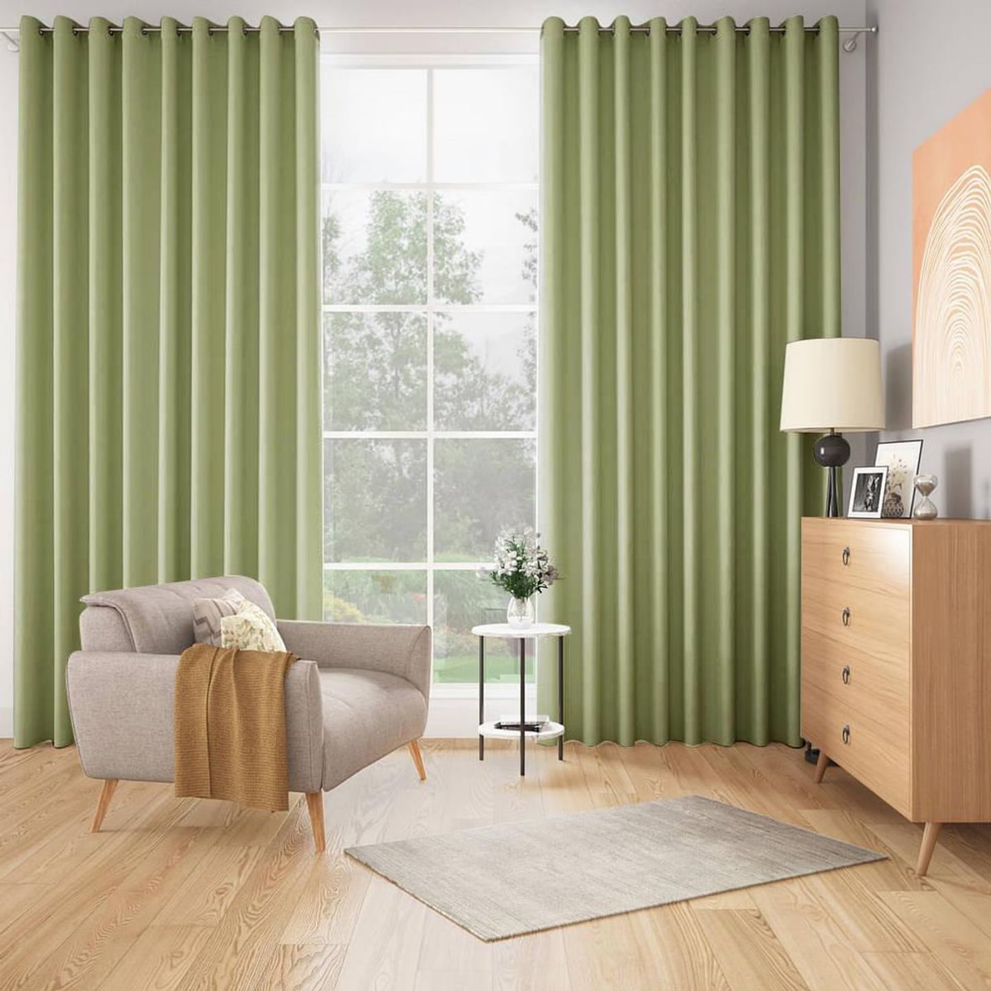 DFOLS Barkana Blackout Curtains – Premium Blue Door Curtain Set