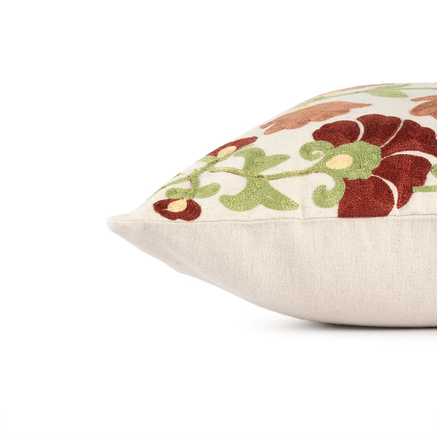 DFOLS Botanica Embroidered Cushion Cover – Floral Cotton Décor