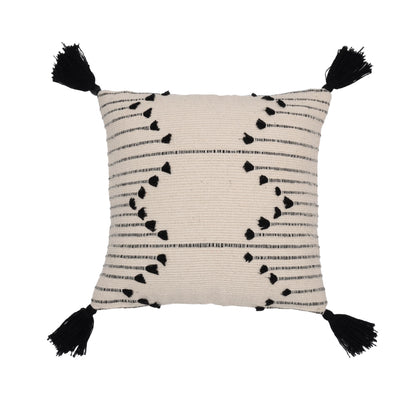 DFOLS Tassel Drip Cushion Cover – Off White & Black