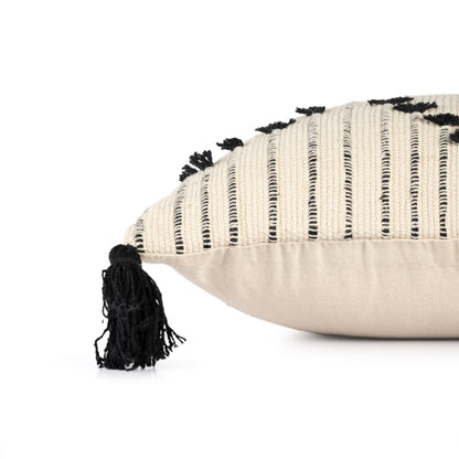 DFOLS Tassel Drip Cushion Cover – Off White & Black