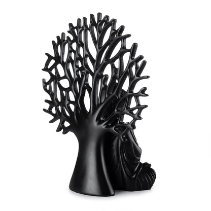 DFOLS Meditative Buddha Under Bodhi Tree Polyresin Showpiece – Spiritual Home Décor