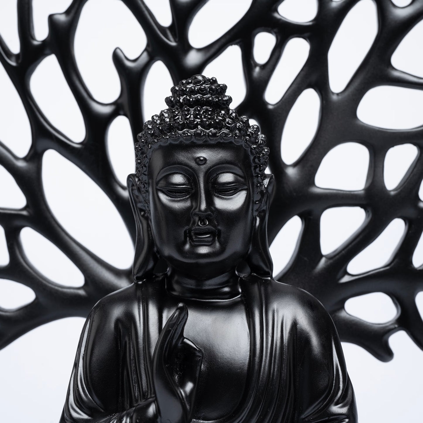 DFOLS Meditative Buddha Under Bodhi Tree Polyresin Showpiece – Spiritual Home Décor