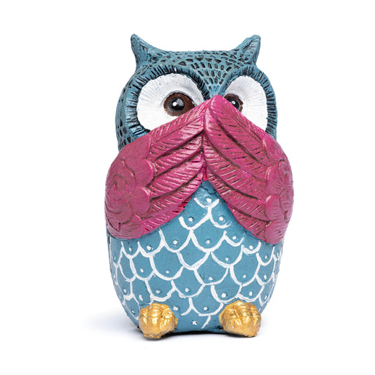 DFOLS Colorful Owl Figurine Showpiece Set – Decorative Polyresin Tabletop Décor