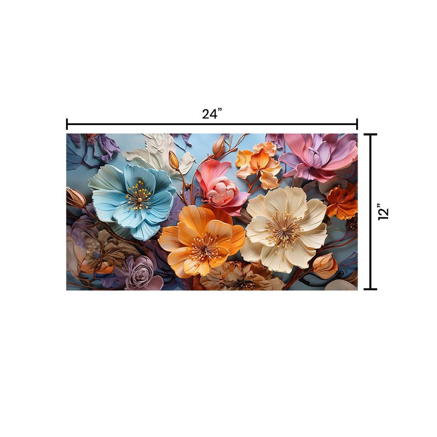 DFOLS Enchantment Garden Bloom Canvas Wall Painting – Floral Modern Wall Art
