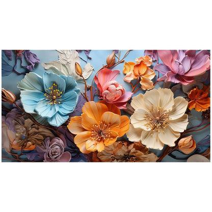 DFOLS Enchantment Garden Bloom Canvas Wall Painting – Floral Modern Wall Art