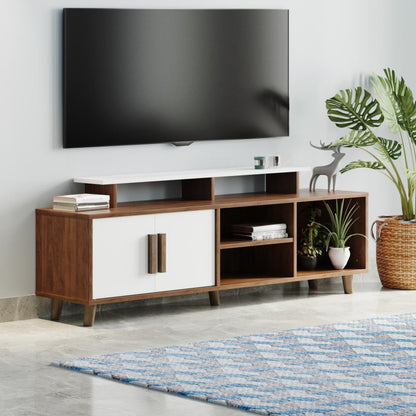 DFOLS Eris Modern Engineered Wood TV Unit with Cabinet Storage