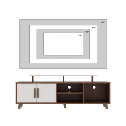 DFOLS Eris Modern Engineered Wood TV Unit with Cabinet Storage