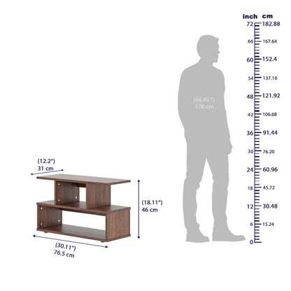 DFOLS Heist Modern Engineered Wood TV Unit with Open Storage Shelves