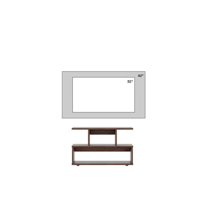 DFOLS Heist Modern Engineered Wood TV Unit with Open Storage Shelves