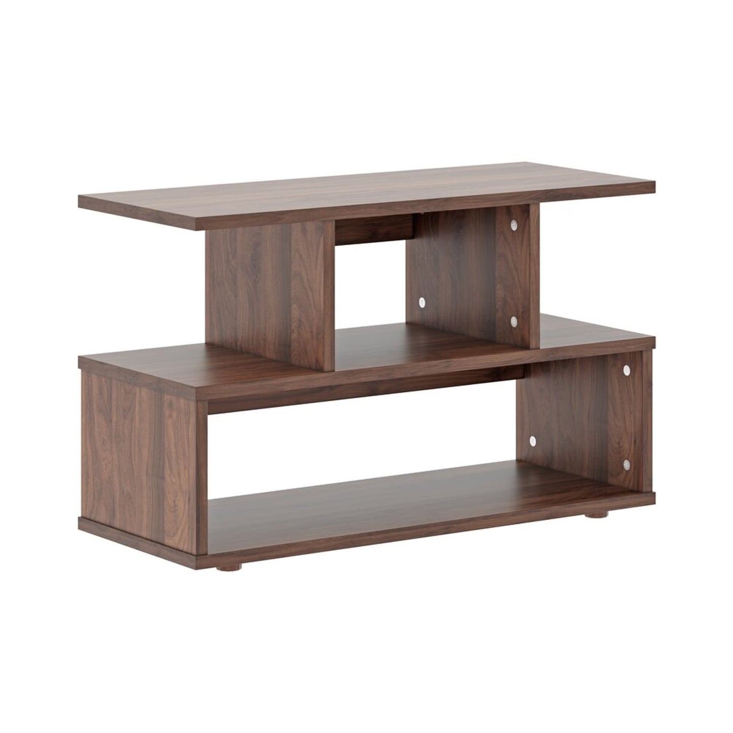 DFOLS Heist Modern Engineered Wood TV Unit with Open Storage Shelves