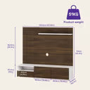 DFOLS Nuevo Modern Engineered Wood TV Unit with Storage Cabinet