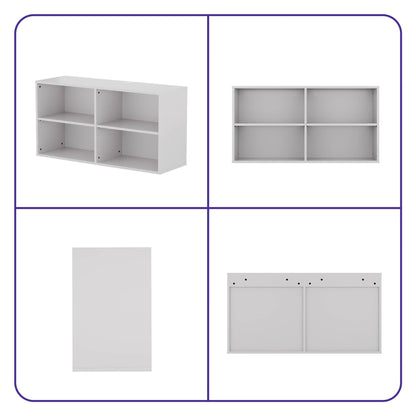 DFOLS Purion Modern Engineered Wood TV Unit in Frosty White Finish