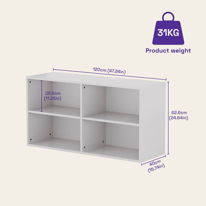 DFOLS Purion Modern Engineered Wood TV Unit in Frosty White Finish