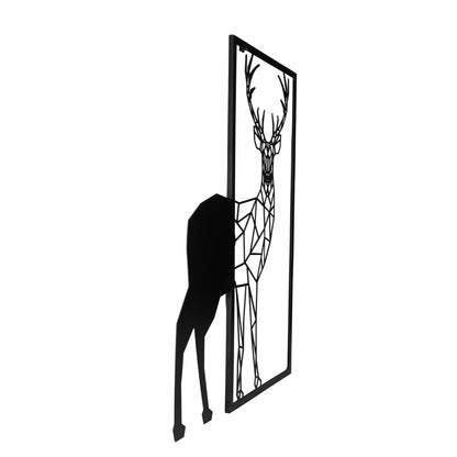 DFOLS Geometric Deer Metal Wall Art – Modern Abstract Décor