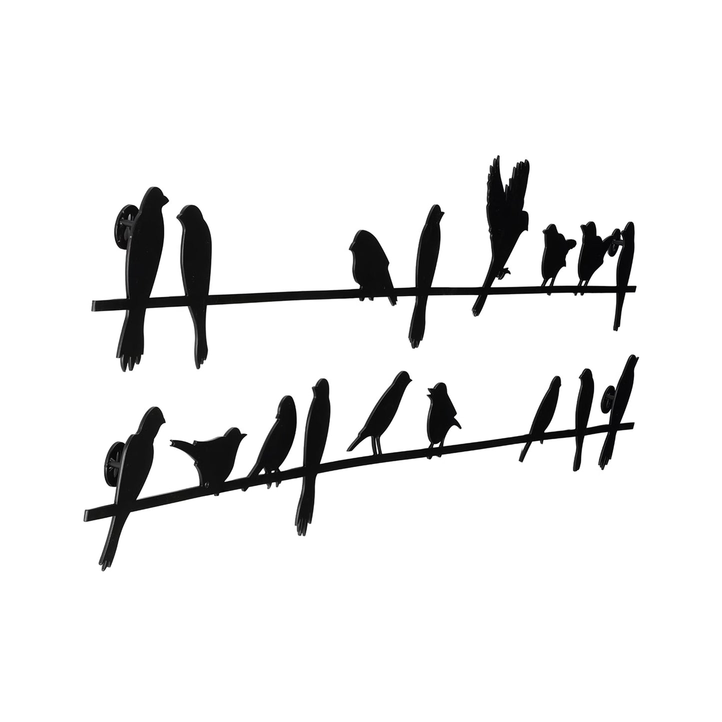 DFOLS Birds on Wire Metal Wall Art – Minimalist Modern Décor