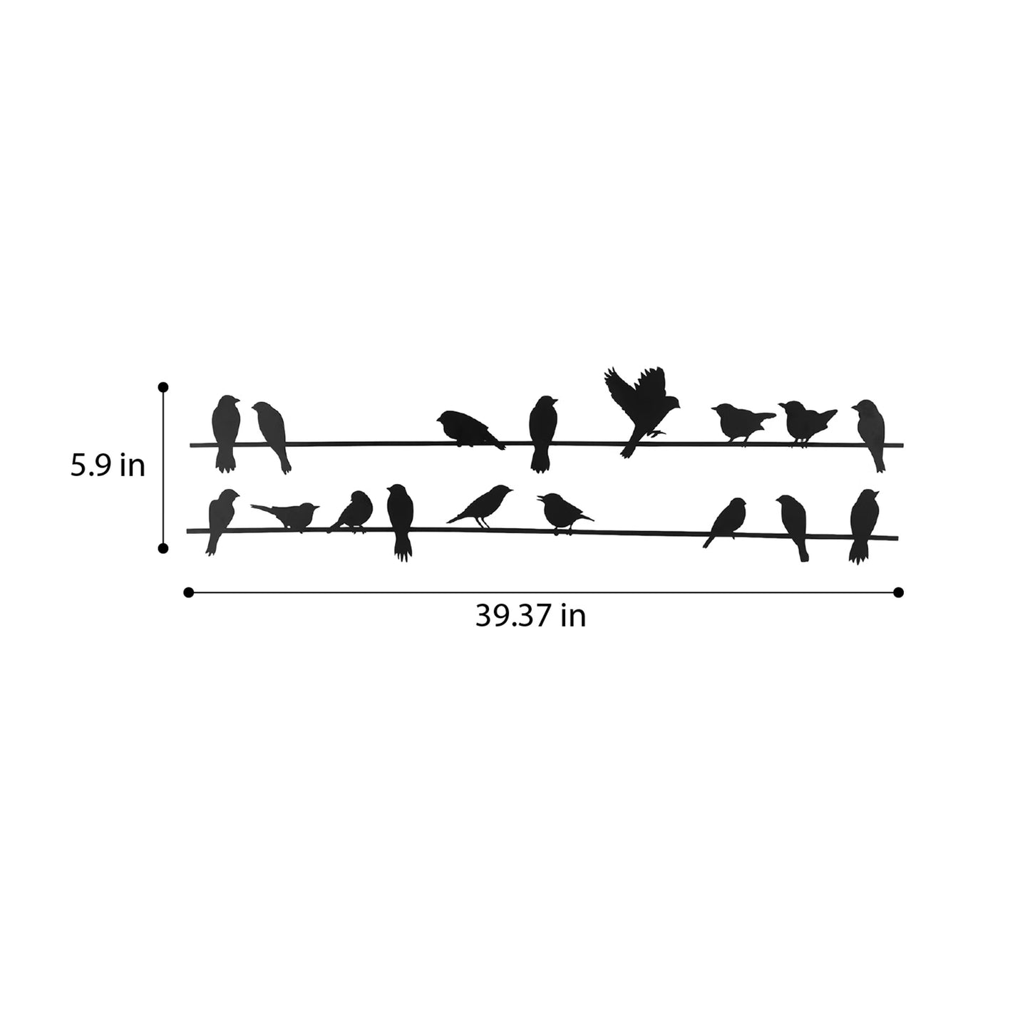 DFOLS Birds on Wire Metal Wall Art – Minimalist Modern Décor