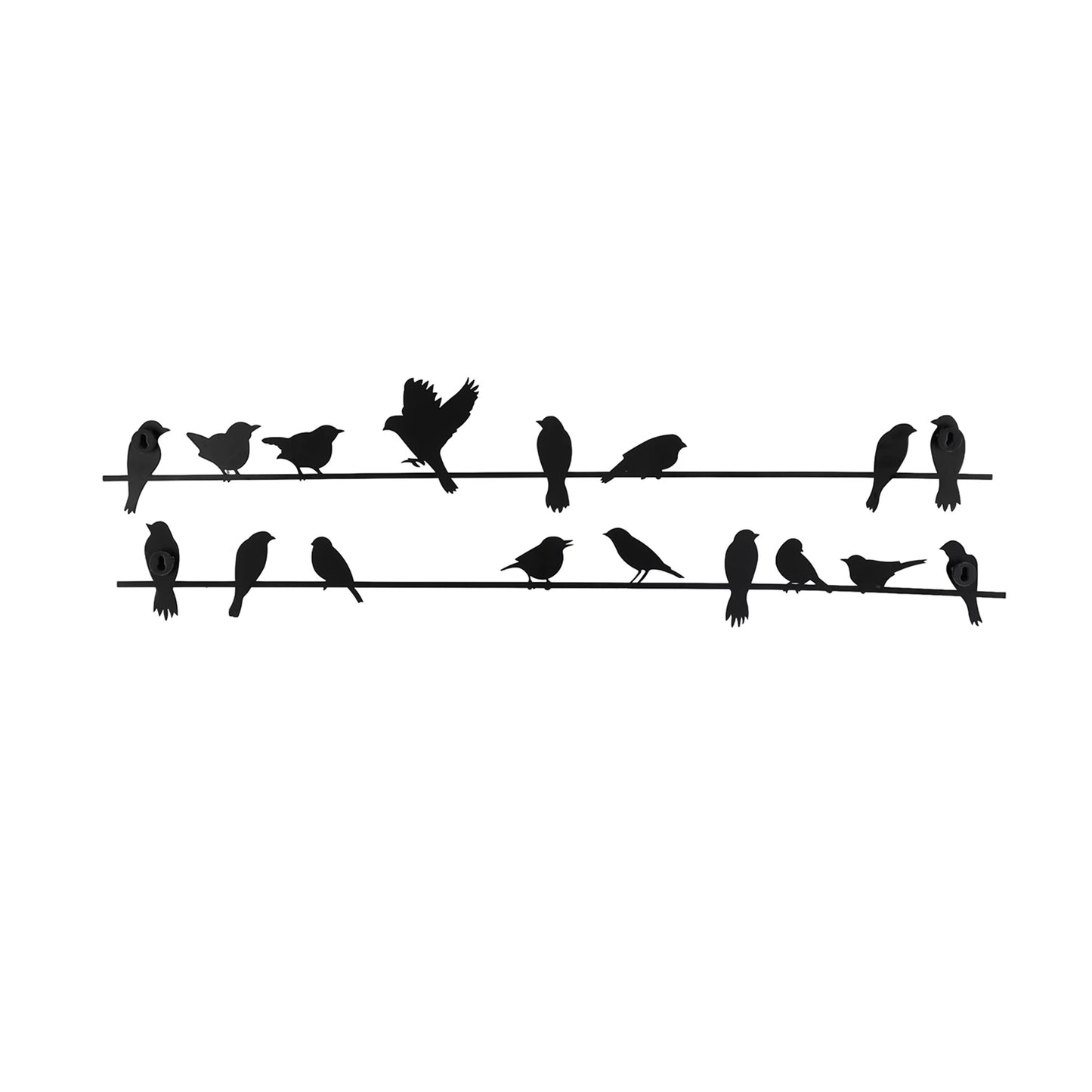 DFOLS Birds on Wire Metal Wall Art – Minimalist Modern Décor