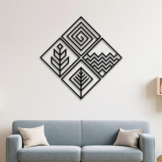 DFOLS Geometric Abstract Metal Wall Art – Modern Minimalist Décor
