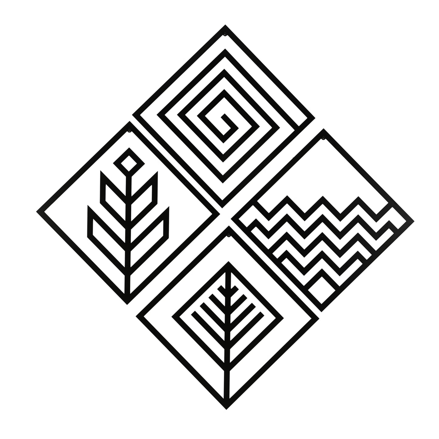 DFOLS Geometric Abstract Metal Wall Art – Modern Minimalist Décor