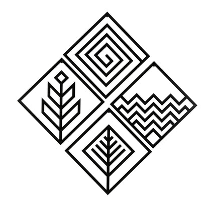 DFOLS Geometric Abstract Metal Wall Art – Modern Minimalist Décor