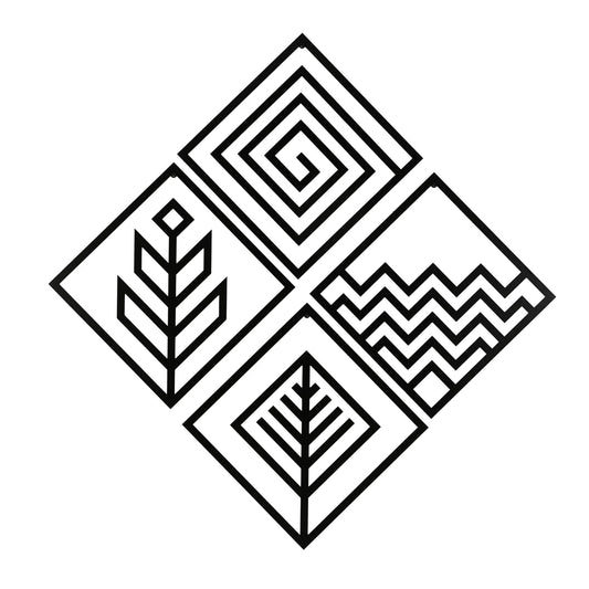 DFOLS Geometric Abstract Metal Wall Art – Modern Minimalist Décor