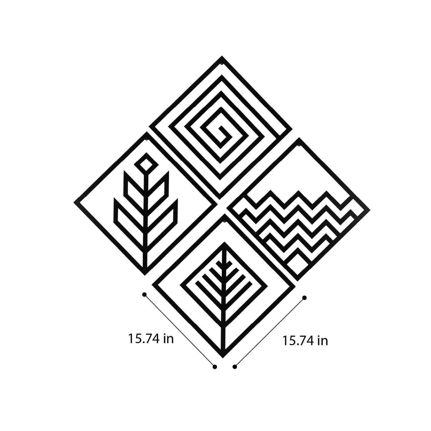 DFOLS Geometric Abstract Metal Wall Art – Modern Minimalist Décor