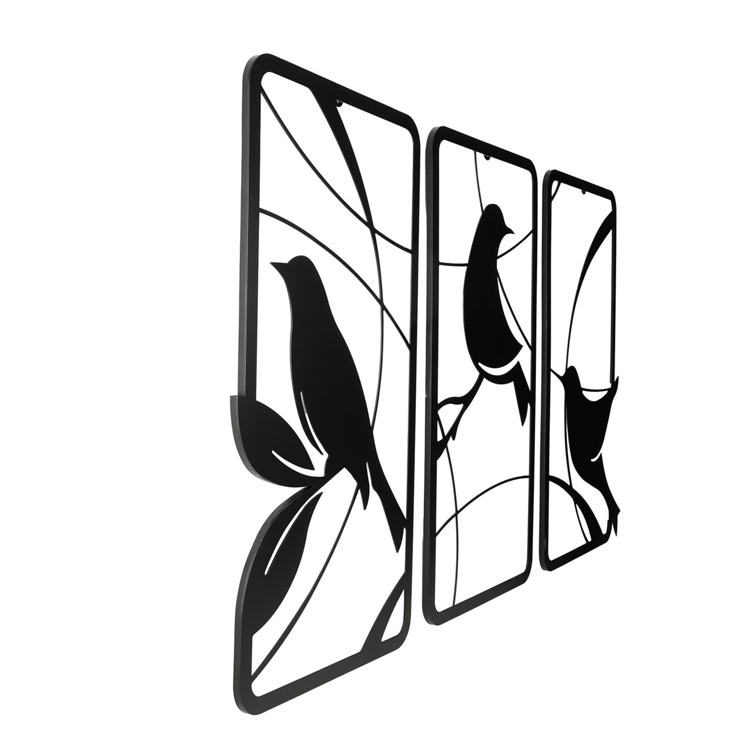DFOLS Abstract Birds Metal Wall Art Set – Modern Laser Cut Décor
