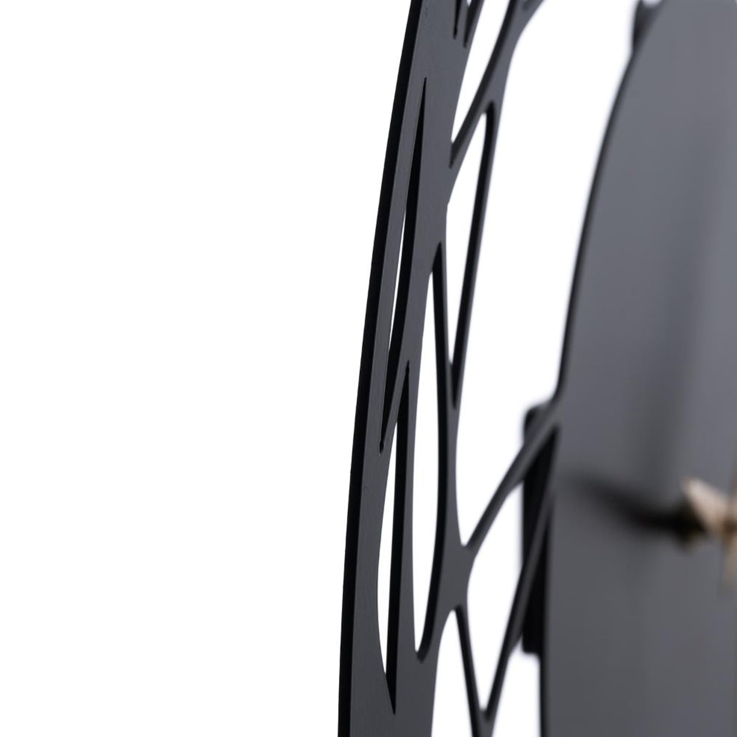 DFOLS Astralis Metal Wall Clock – Abstract Black 16 Inch