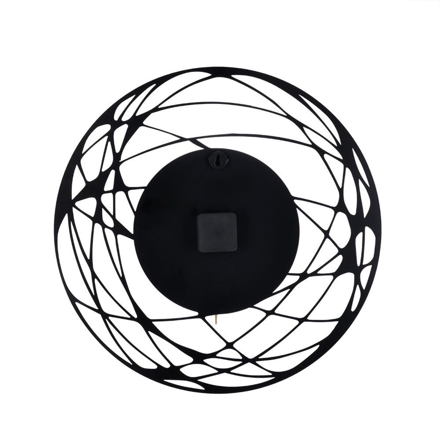 DFOLS Astralis Metal Wall Clock – Abstract Black 16 Inch